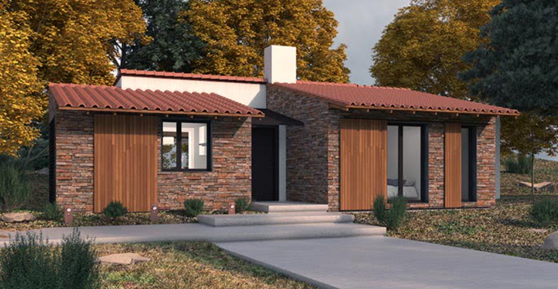 Casa prefabricada rústica