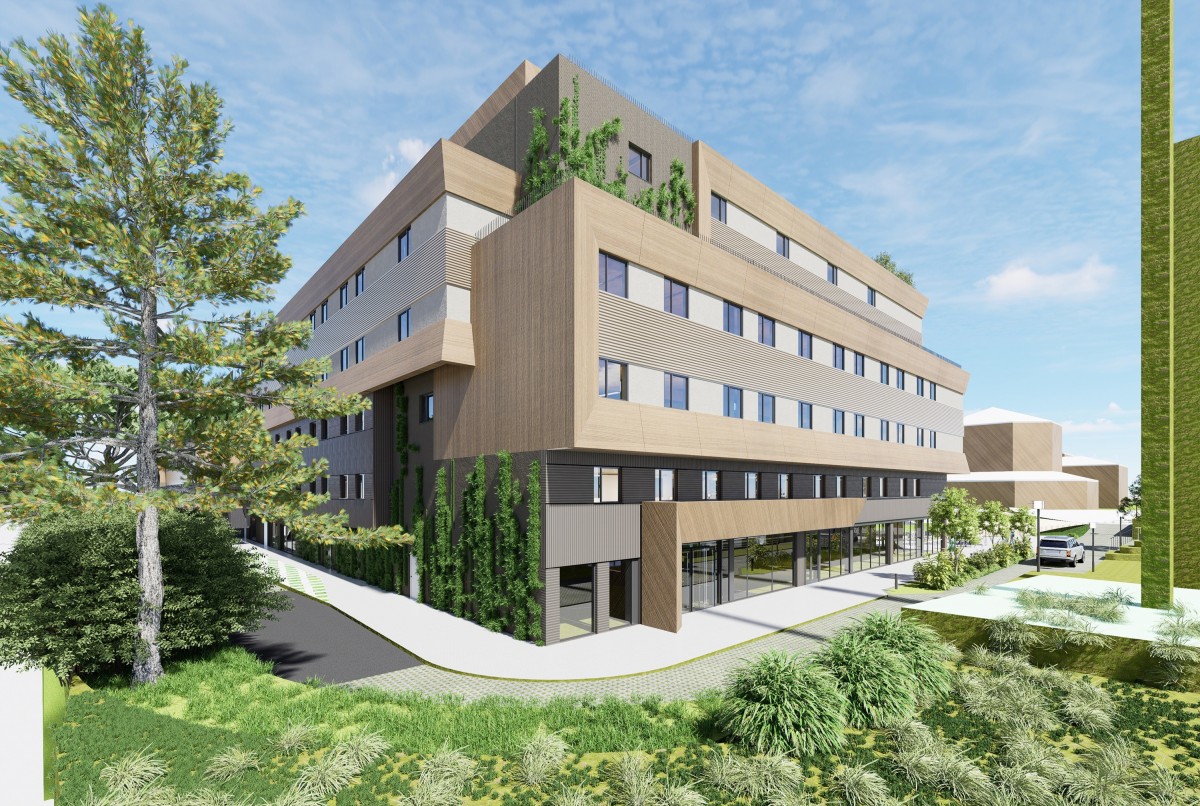 Infografía de la residencia de estudiantes adquirida por Greystar