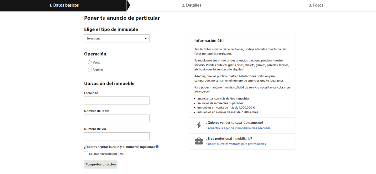 Publicar anuncio gratis para vender o alquilar una casa