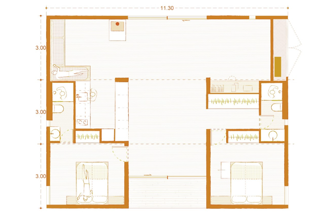 Plantos casa 100 m2