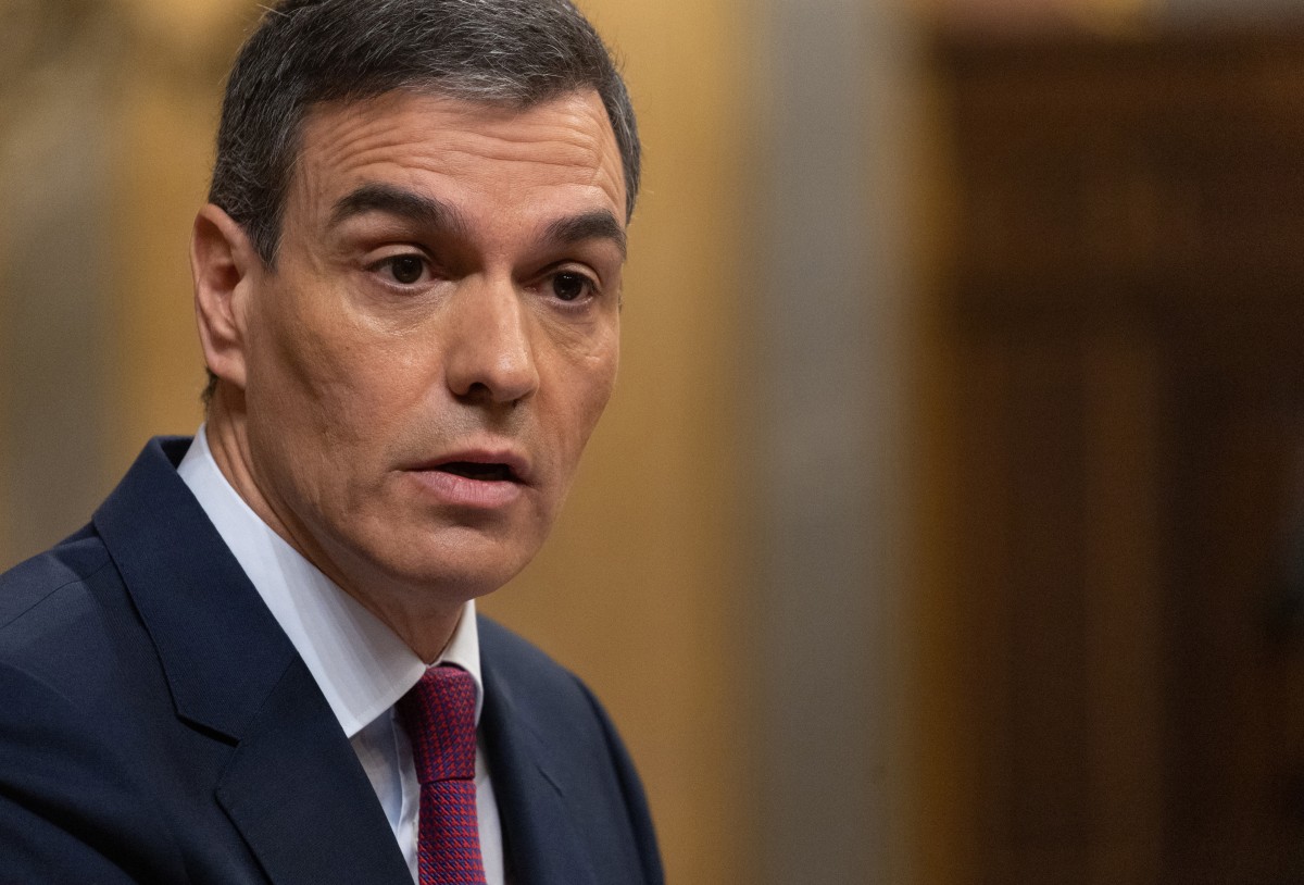 El presidente del Gobierno, Pedro Sánchez, interviene durante un pleno en el Congreso de los Diputados, a 20 de diciembre de 2023, en Madrid (España).