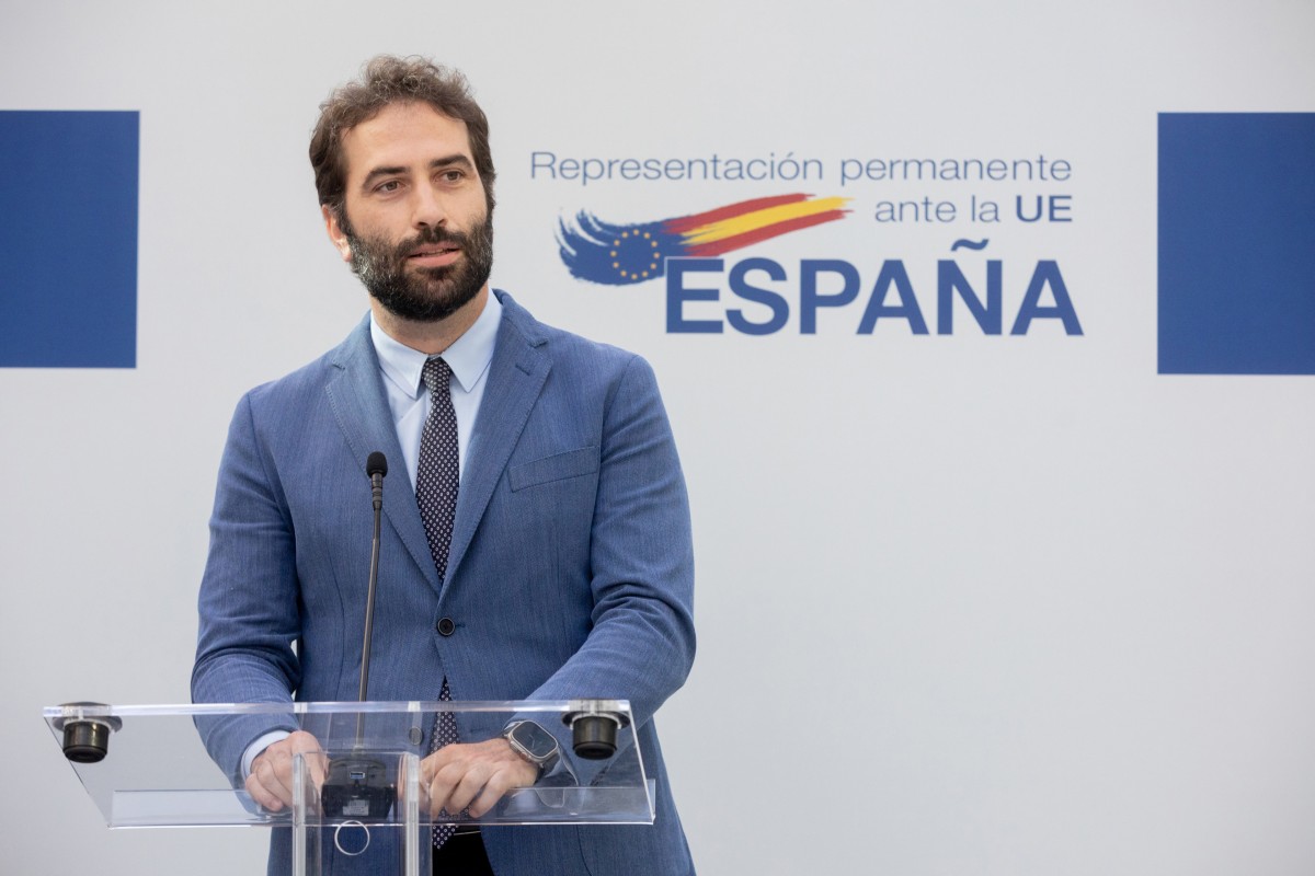 Archivo - El Secretario General del Tesoro y Finanzas Internacionales, Carlos Cuerpo, interviene durante la presentación de la candidatura de Madrid para albergar la sede de la Autoridad Europea contra el Blanqueo de Capitales, a 30 de mayo de 2023, en Br