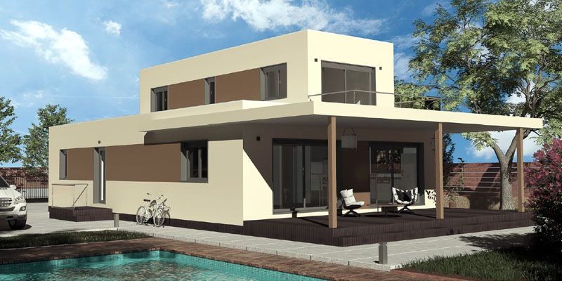 Model casa prefabricada de fusta
