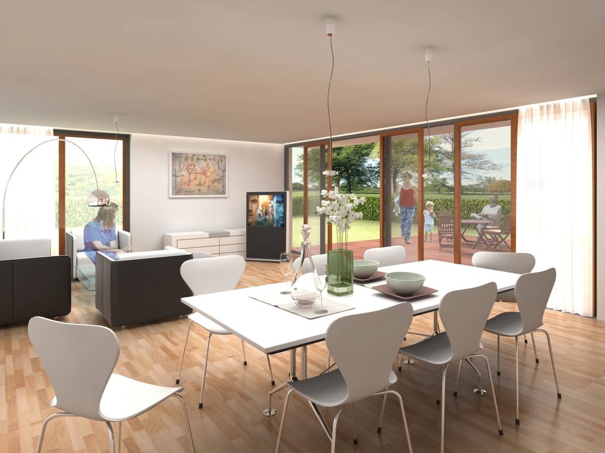 Imagen en 3D de una vivienda