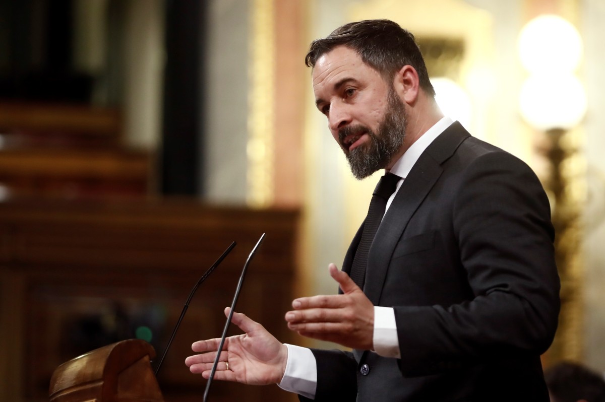 Santiago Abascal, líder de VOX. Piden acabar con el IVA por la compra de vivienda nueva habitual