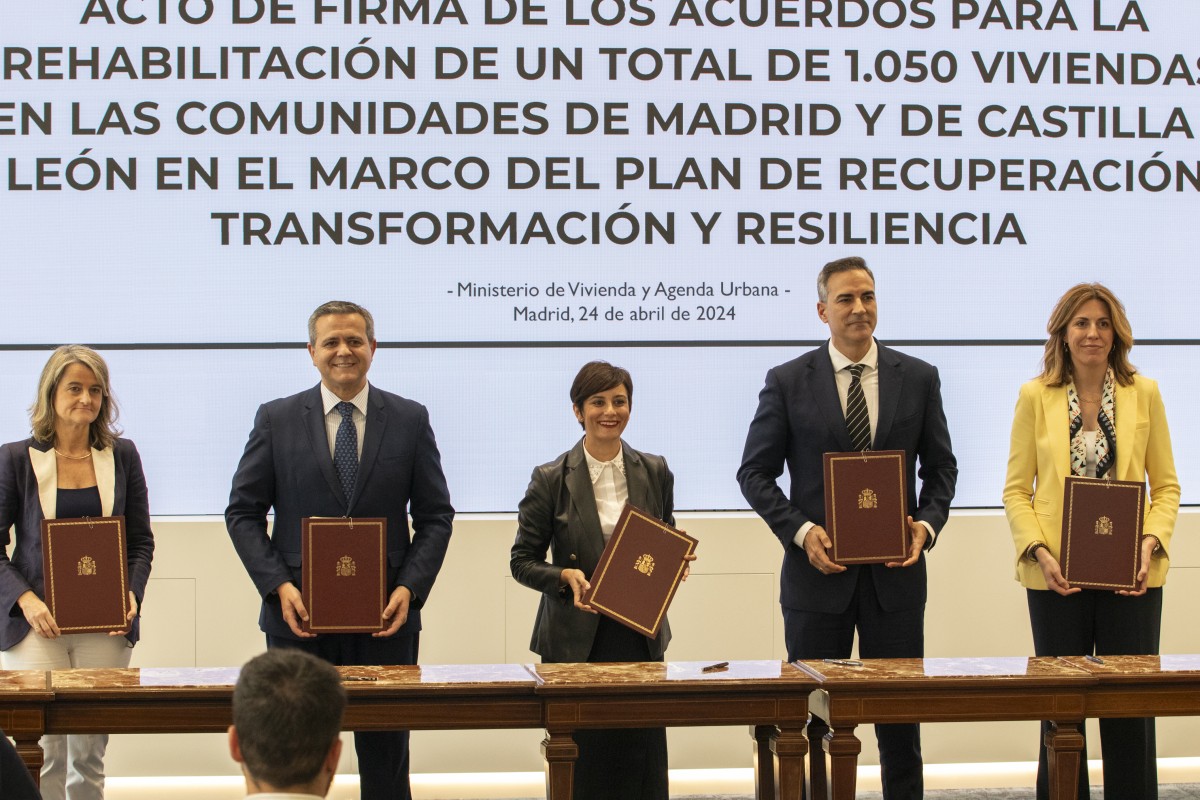 El Misterio de Vivienda firma acuerdos para rehabilitar más de 1.000 viviendas en Madrid y Castilla y León