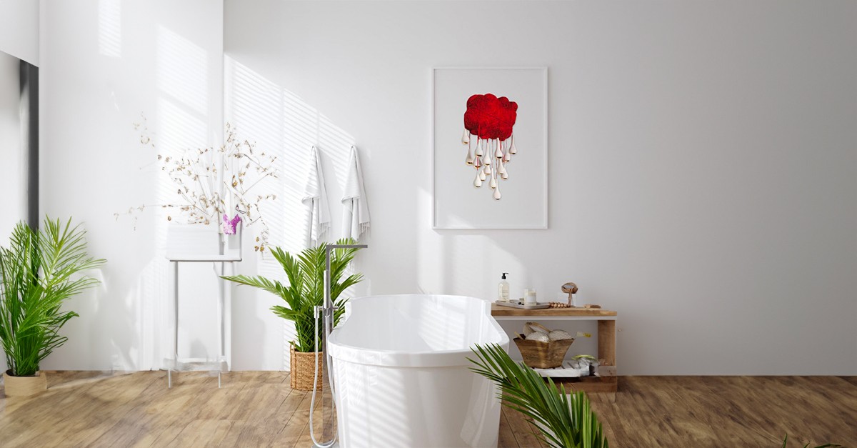 Obras de arte en el baño