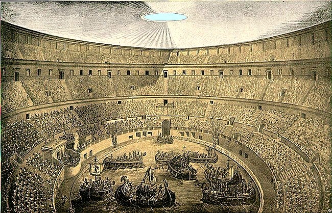 Una naumaquia en el Coliseo