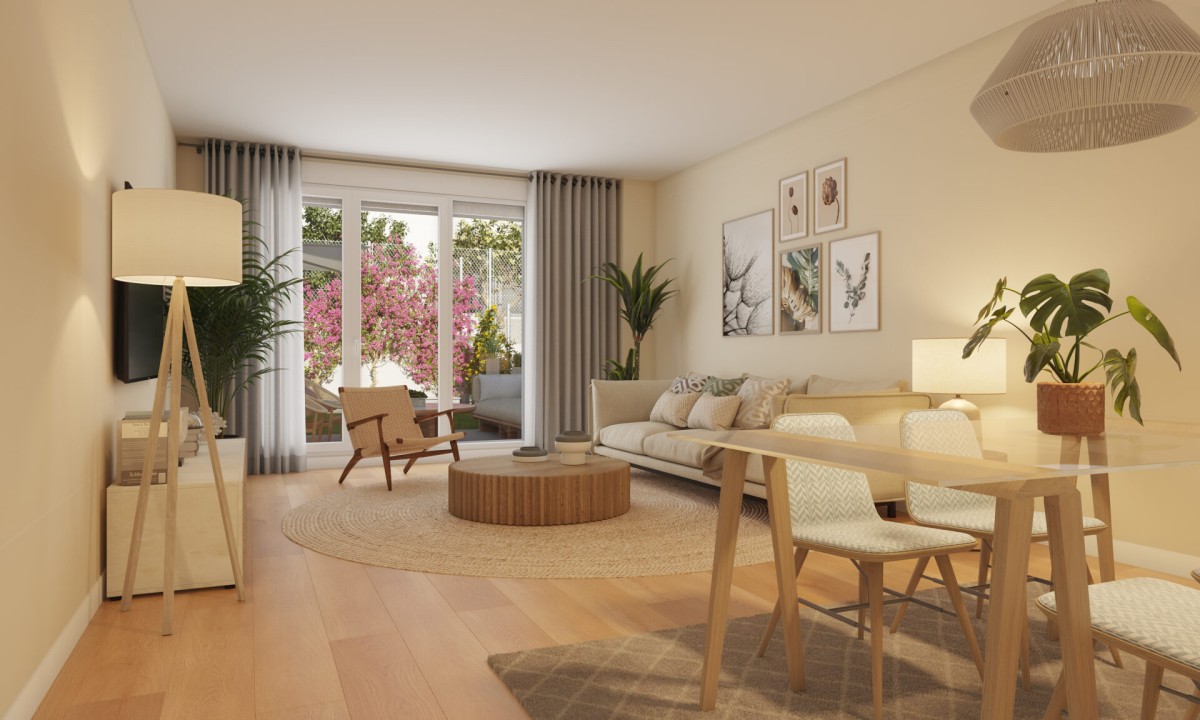 Salón de un chalet de alquiler