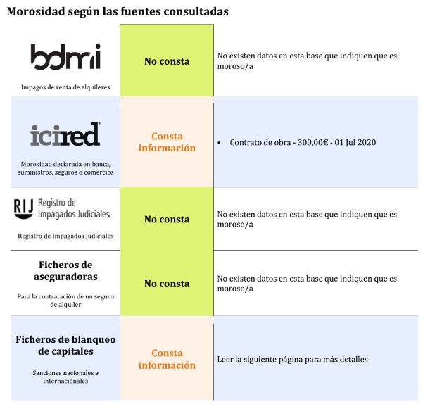 Modelo informe solvencia