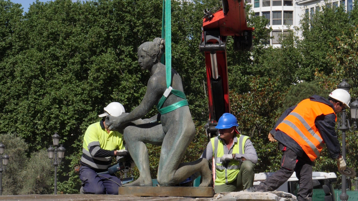 Obras de la Plaza de España de Madrid
