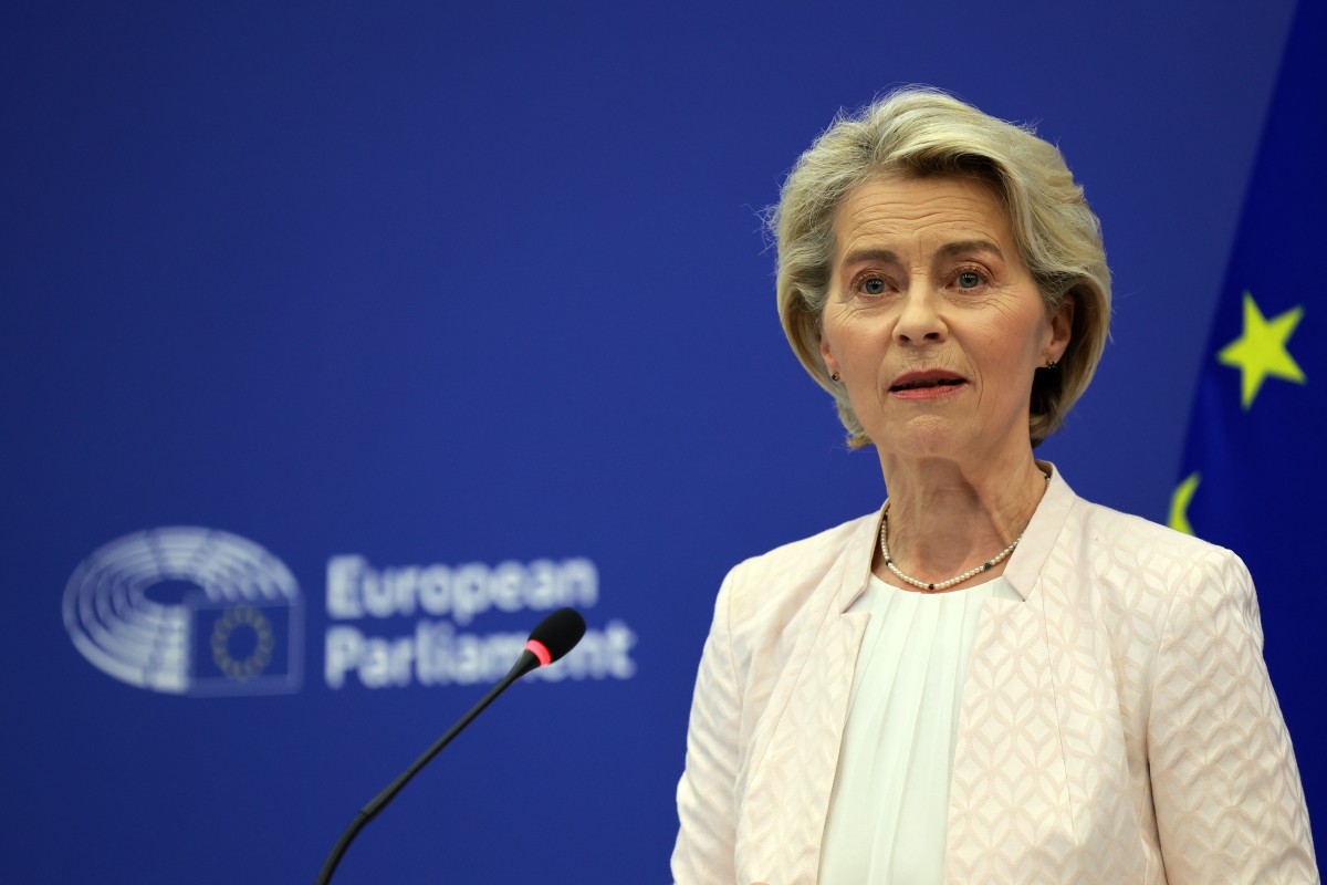 La presidenta de la Comisión Europea, Ursula von der Leyen