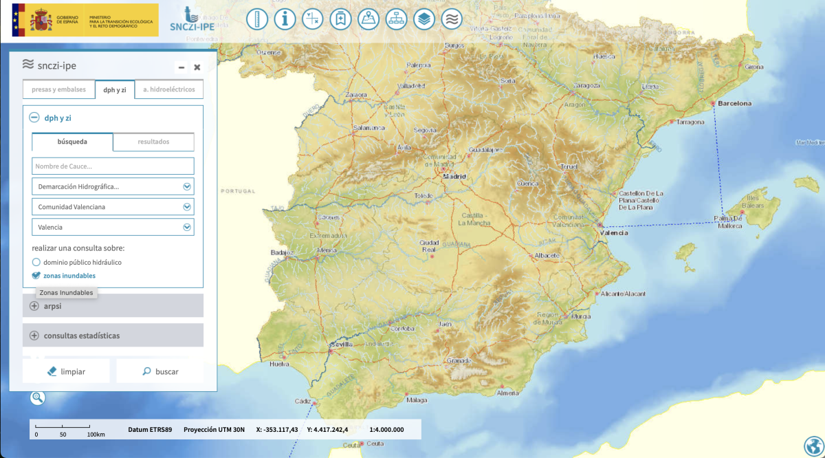 Zonas inundares España