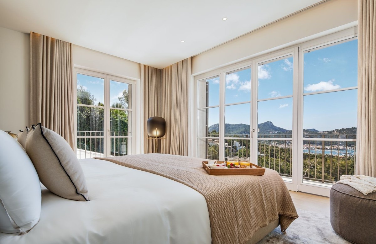Bedroom with views
