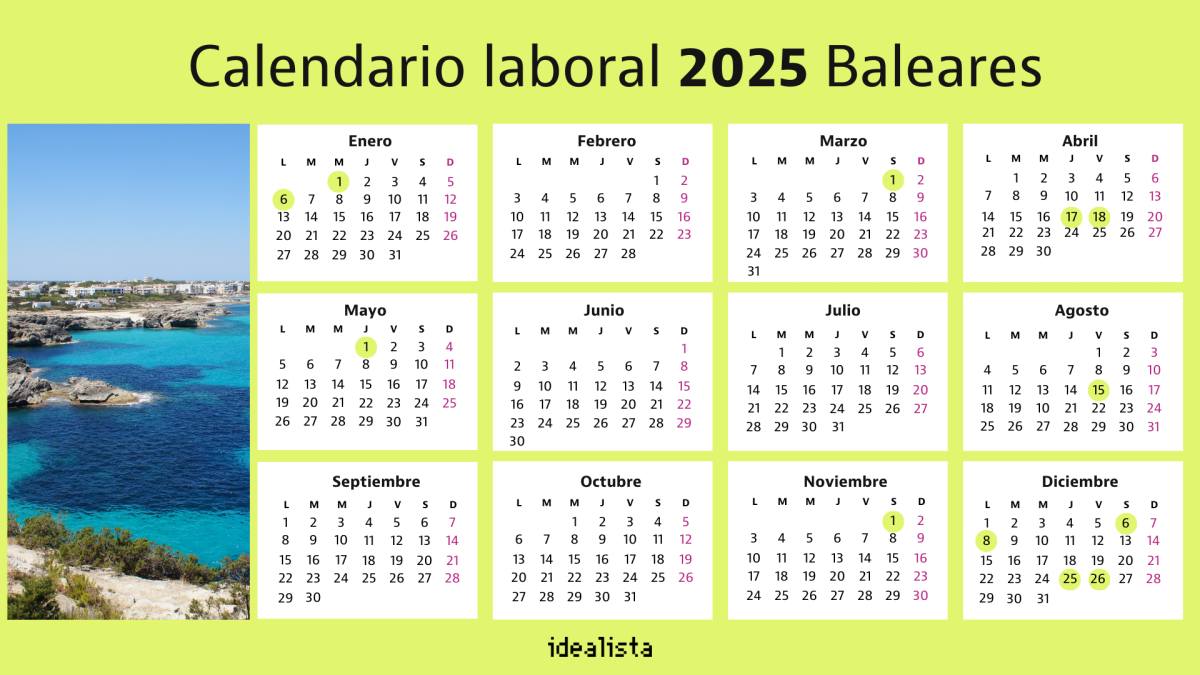 Calendario laboral 2025 de Baleares