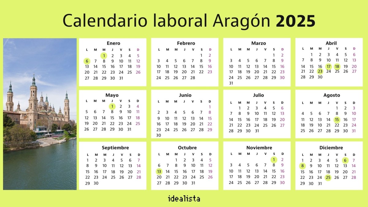 Calendario laboral Aragón 2025