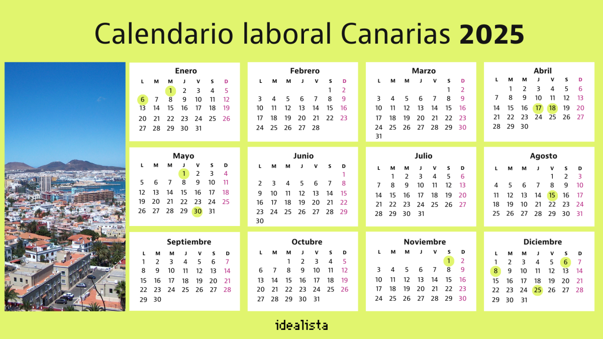 Calendario laboral 2025 de Canarias