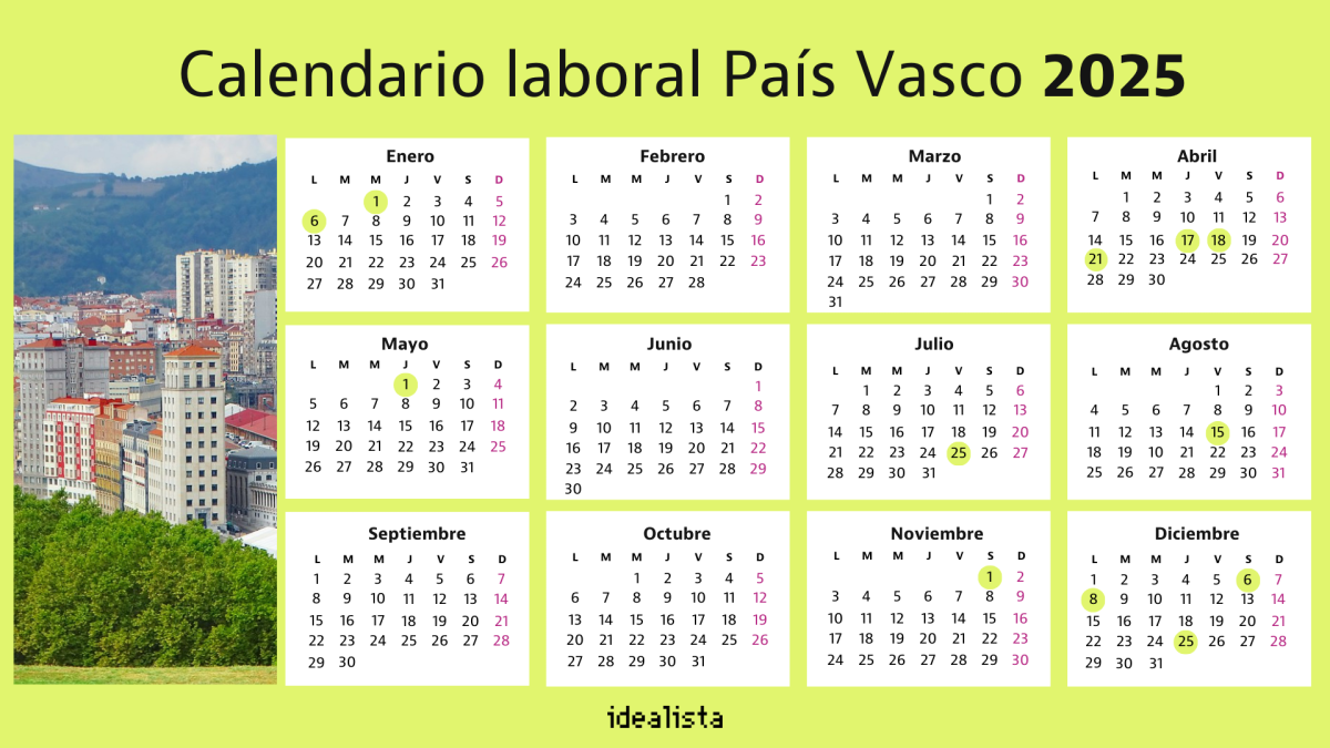 Calendario laboral 2025 País Vasco