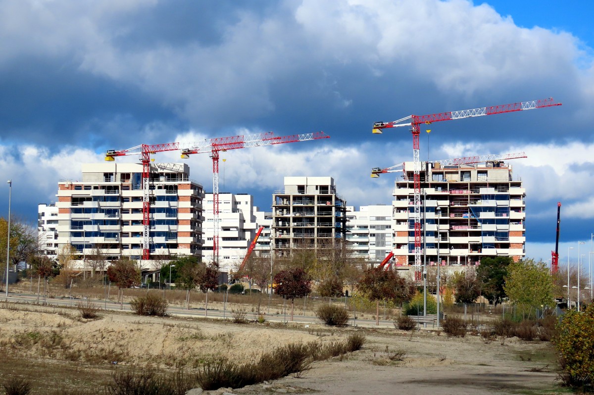 Edificios de viviendas en construcción en Madrid