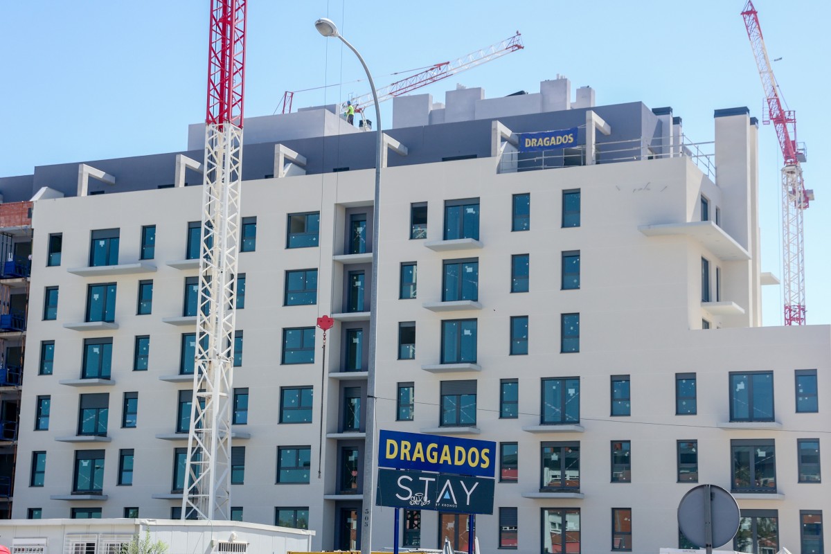 Viviendas en construcción, a 10 de septiembre de 2024, en Madrid