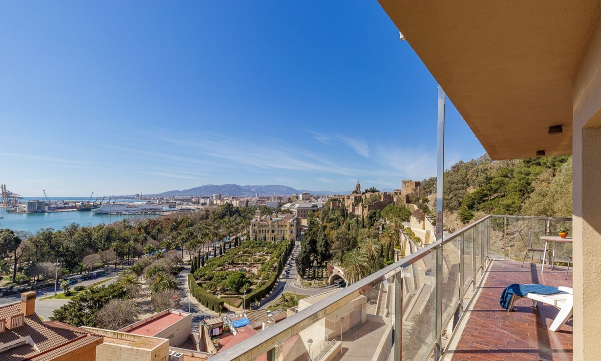 Views from a property for rent in Malaga, Spain