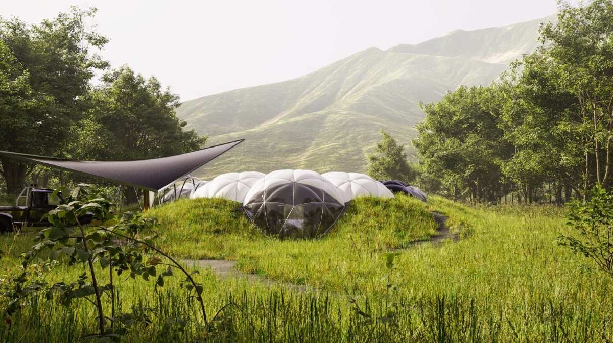 De la Luna a la Tierra: casas hinchables que se colocan bajo el suelo y que no requieren apenas climatización