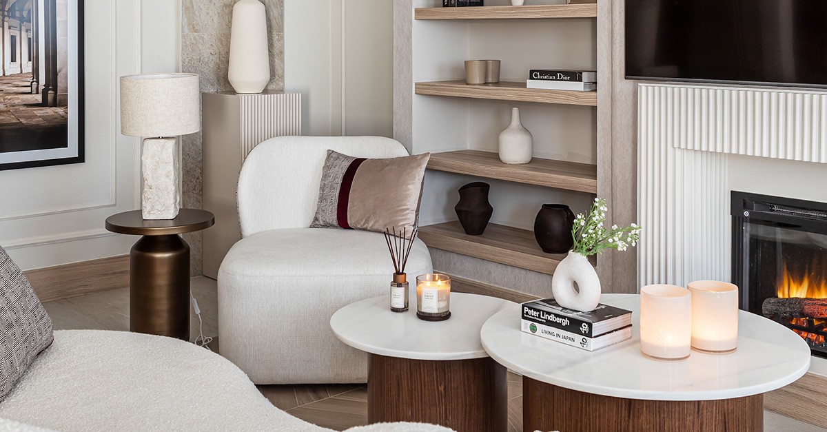 Salón de la vivienda reformada en el barrio de Puerta del Ángel