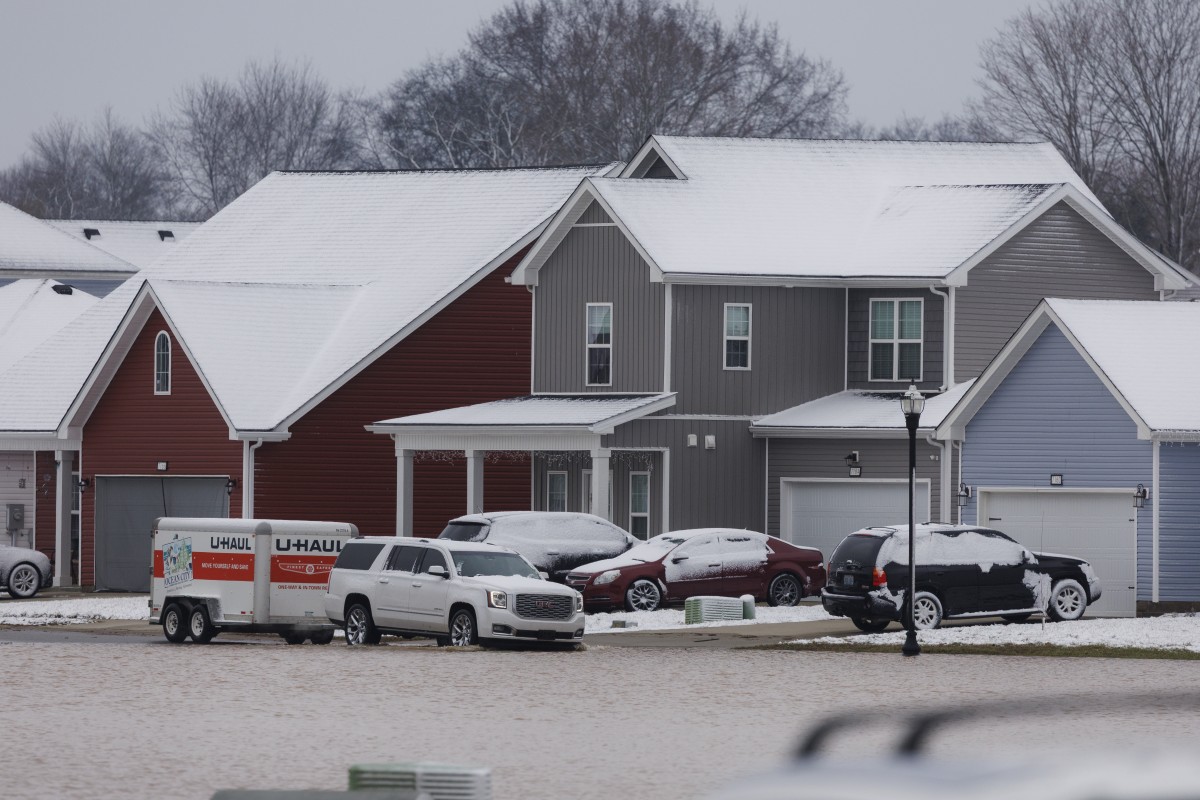 Fuertes tormentas invernales en Kentucky