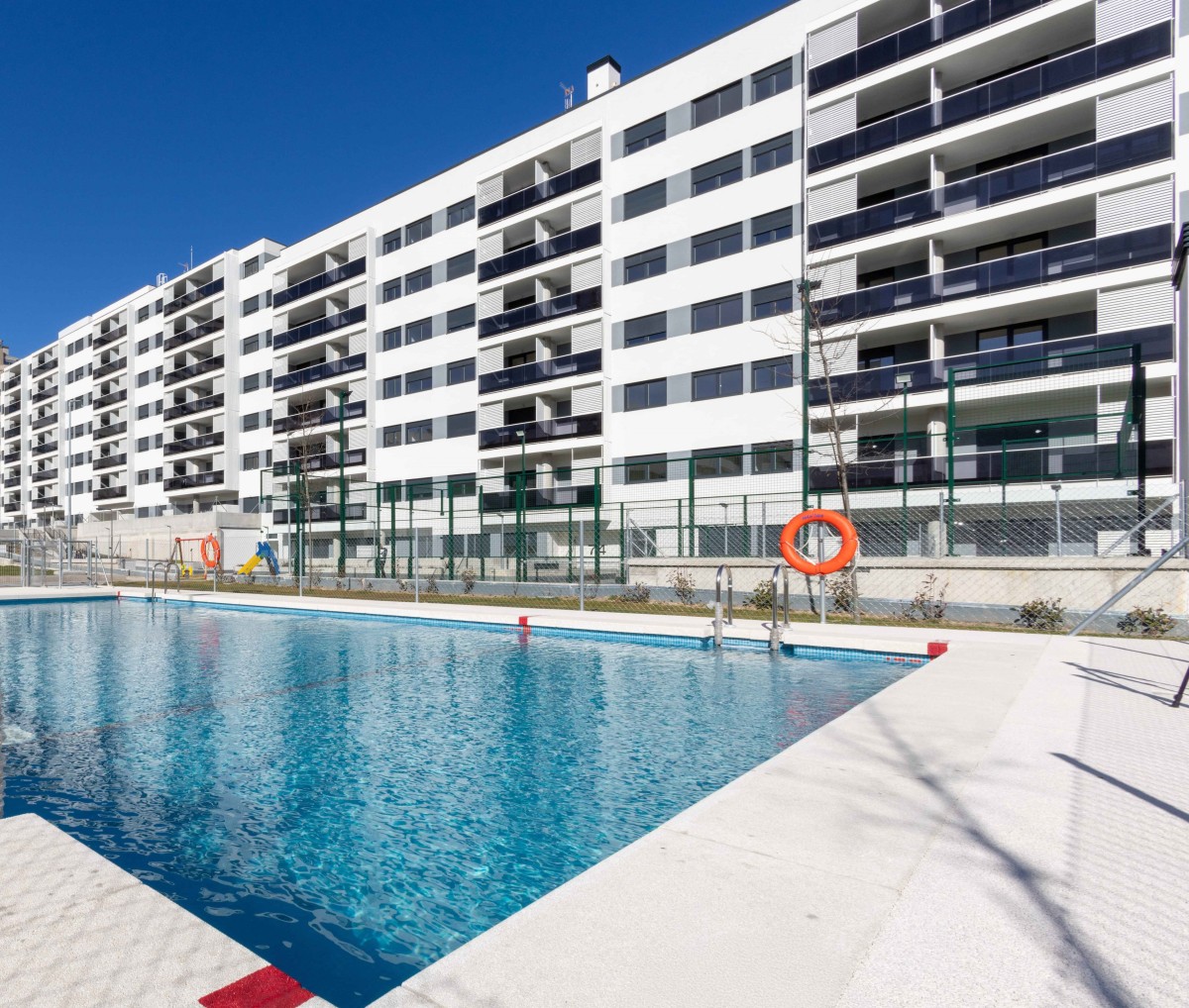 Promoción de viviendas del Plan Vive en Valdebebas, en Madrid