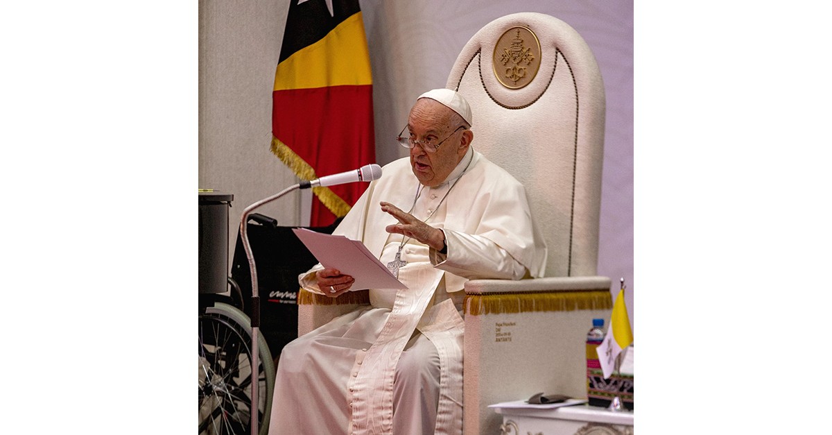 El Papa Francisco durante su visita oficial en Timor Oriental
