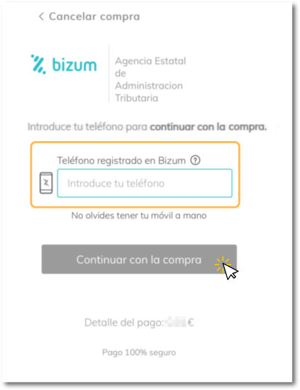 Pago renta Bizum Pago renta Bizum