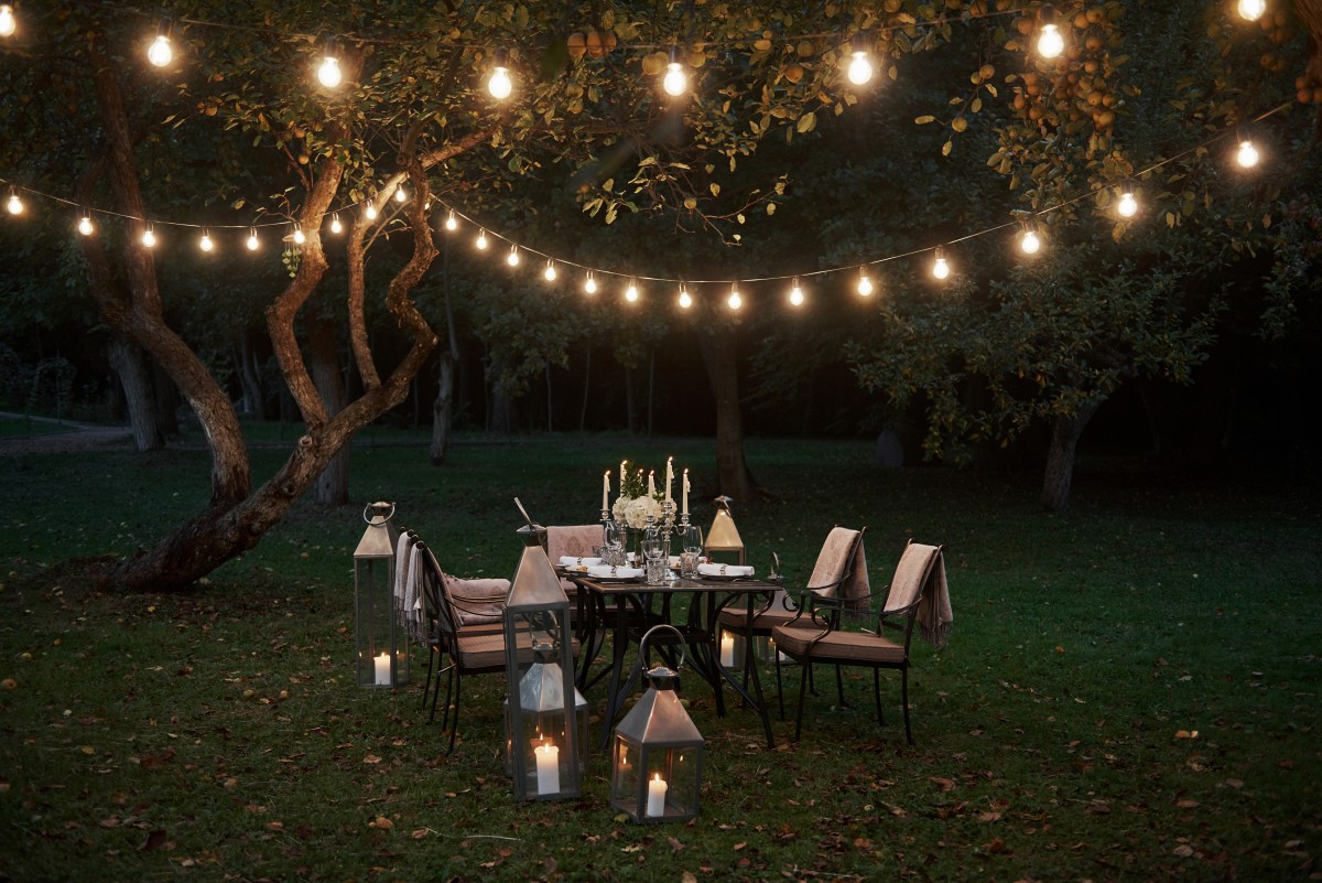 Luces en el jardín