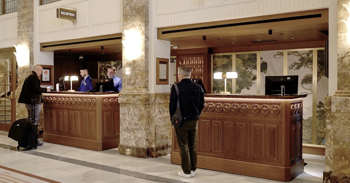 Recepción del hotel Recepción del hotel Palace de Madrid