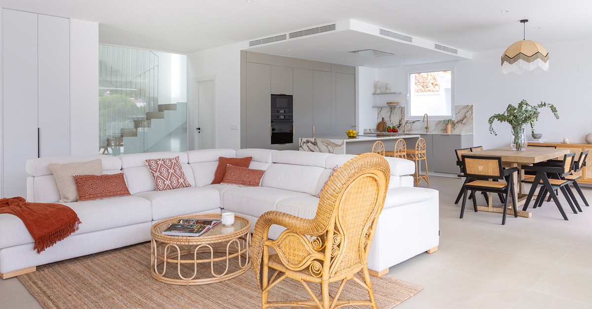 Piso Capblanc, Cullera Salón de la vivienda unifamiliar Capblanc, Cullera