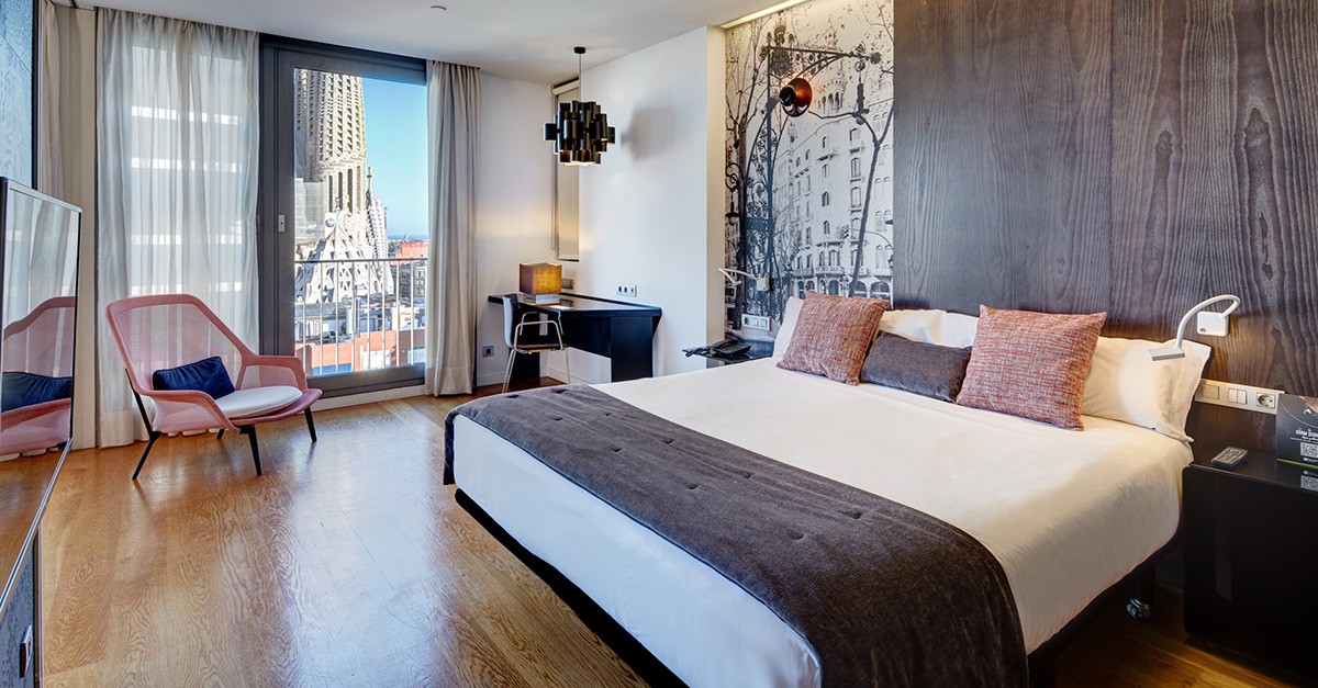 Habitación de Sercotel Rosellón en Barcelona