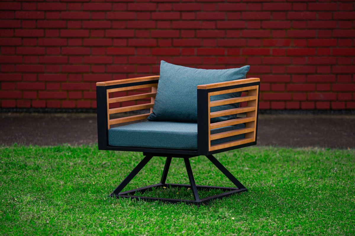 Asiento de teca para exterior