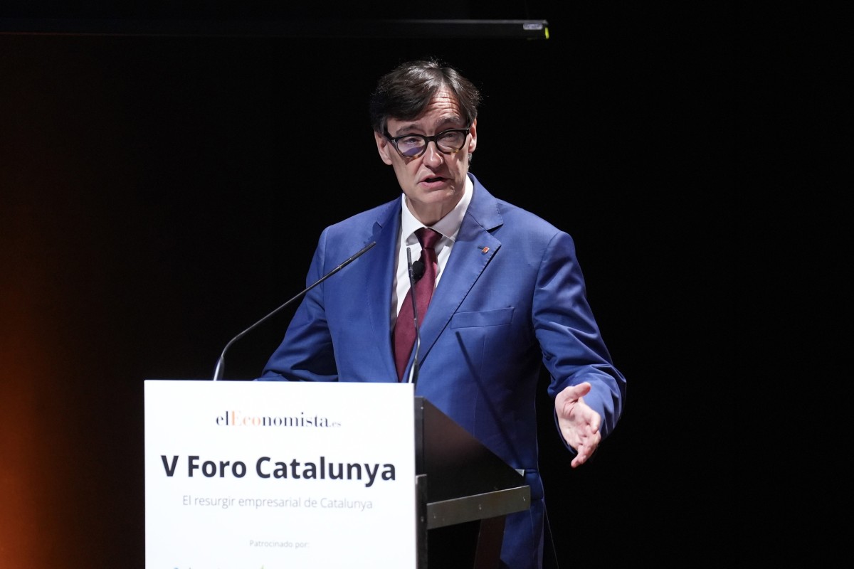 Illa anuncia 500 millones en préstamos para que jóvenes paguen la entrada de su primer piso El presidente de la Generalitat, Salvador Illa.