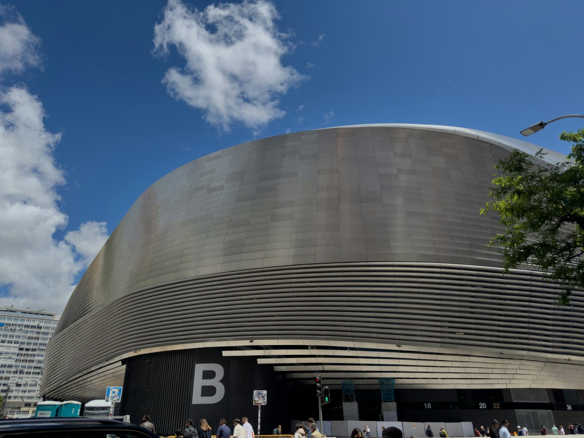 The Santiago Bernabéu Stadium in Madrid