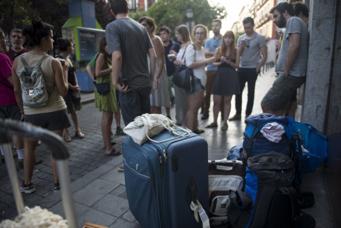 Desalojo del colectivo Patio Maravillas en Madrid