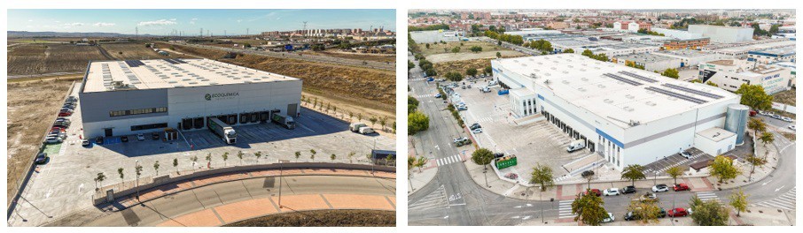 Delin Property lanza un fondo de 200 millones de euros para comprar activos logísticos en España Naves logísticas adquiridas por Delin Property en Villaverde y Pinto