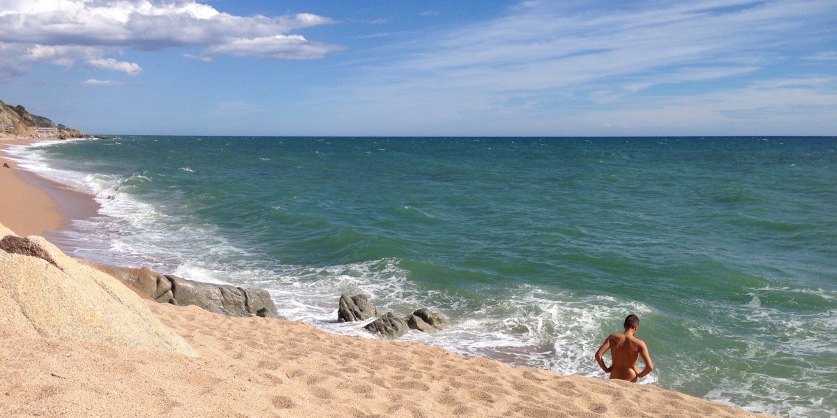 Nude beach in Spain