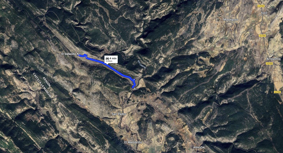 Cómo llegar cascada molino San Pedro