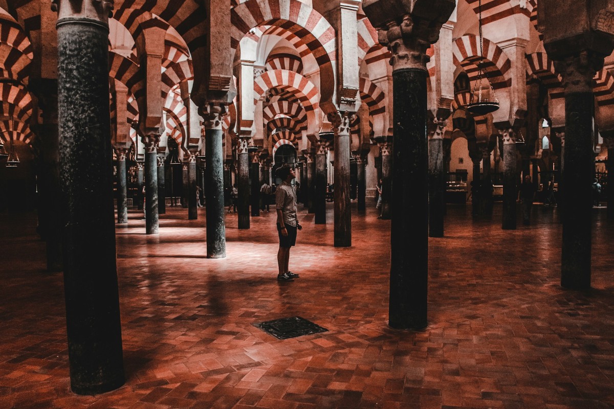 Inside the Cordoba Mosque-Cathedral before the fire