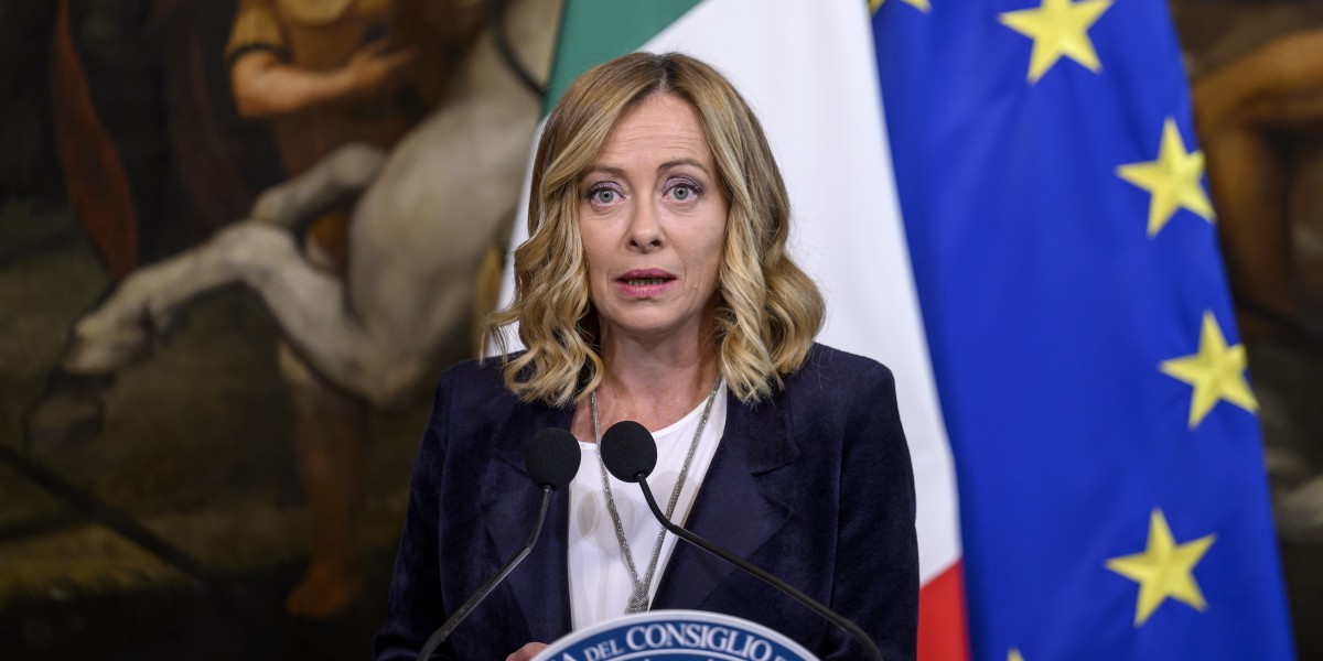 La presidenta del Consejo de Ministros de Italia, Giorgia Meloni