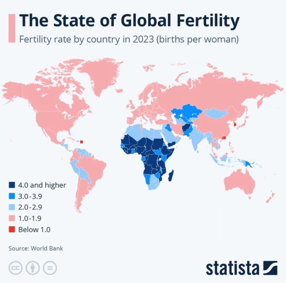 Los países que más (y menos) hijos tienen