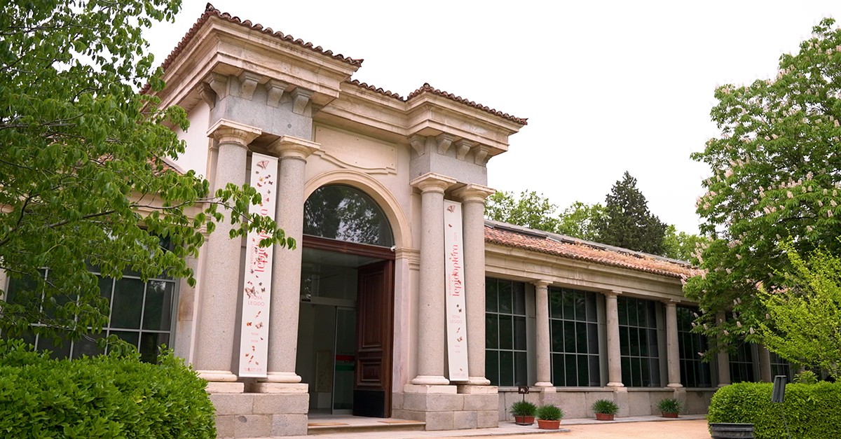 Entrada al Pabellón de Villanueva, el edificio más importante del Jardín