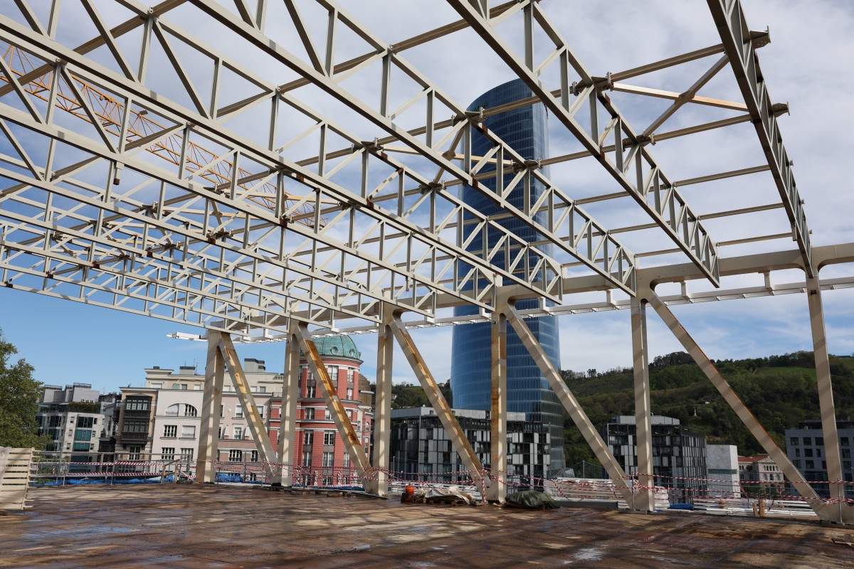 Archivo - Obras del proyecto de ampliación ‘Agravitas’, en el Museo de Bellas Artes de Bilbao, a 16 de abril de 2025, en Bilbao, Vizcaya, País Vasco (España).