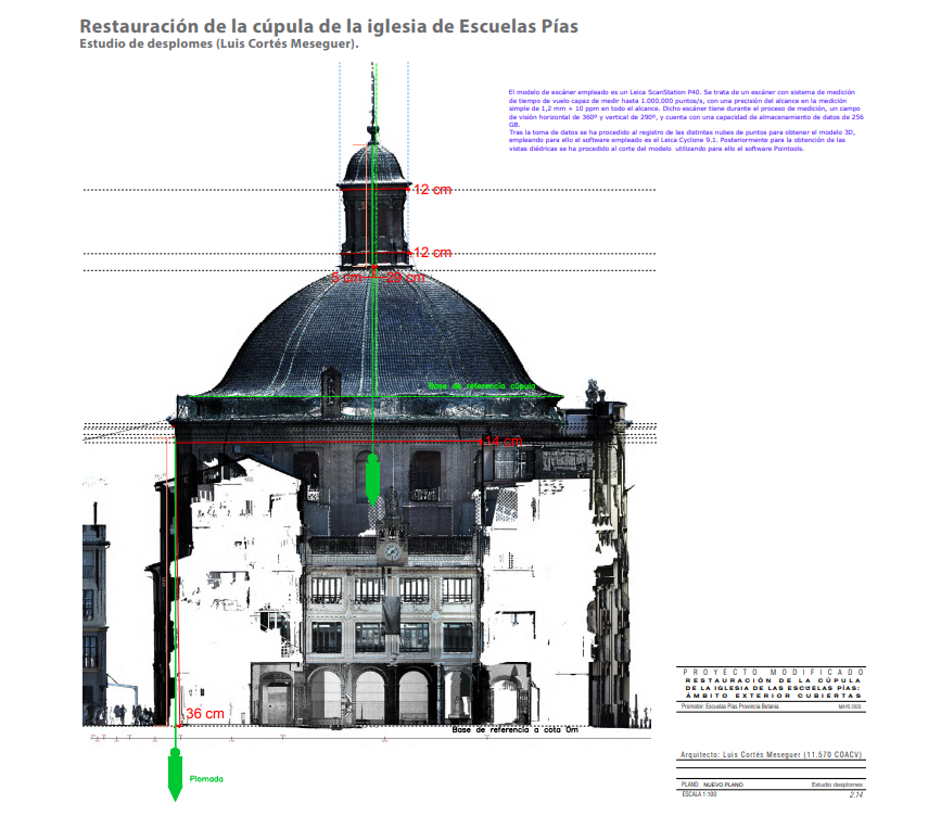 Boceto de los trabajos de restauración