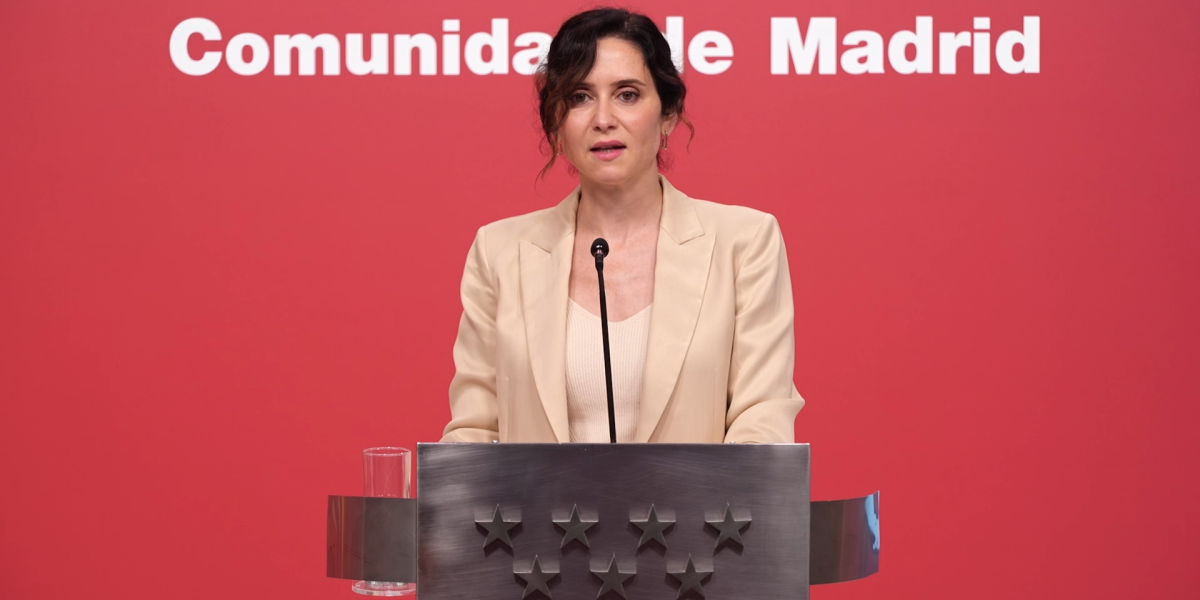 La presidenta de la Comunidad de Madrid, Isabel Díaz Ayuso
