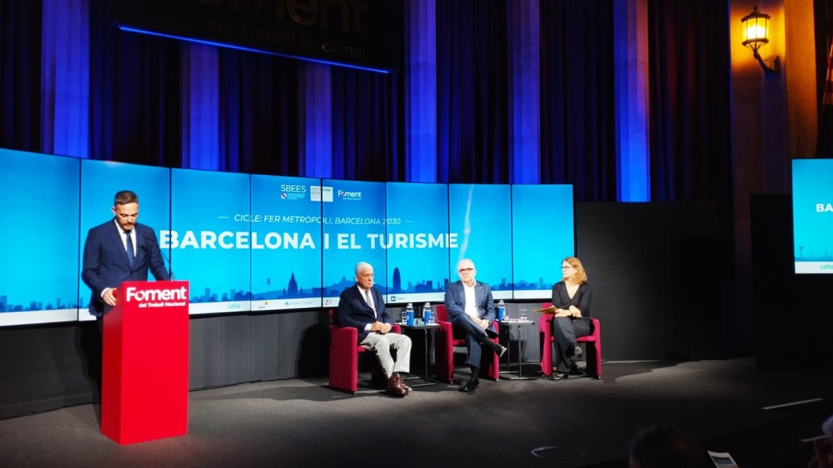 Debat sobre el turimo a Barcelona a la seu de Foment del Treball.